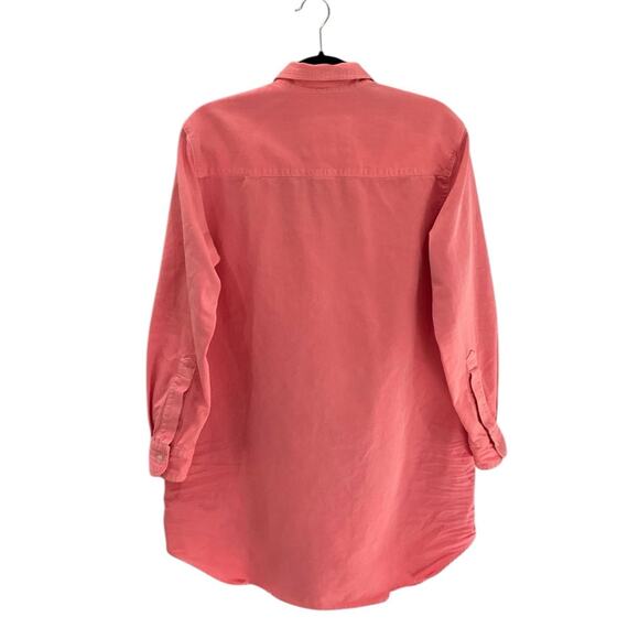 Frank & Eileen Mary Classic Shirtdress Famous Denim Neon Strawberry Size Small - Picture 8 of 13